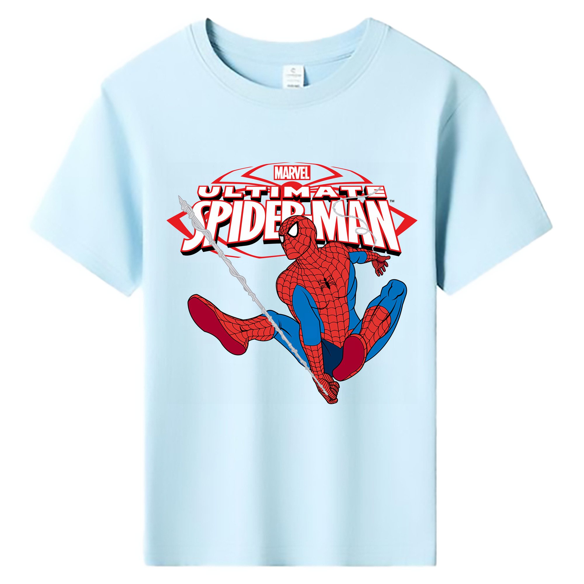 （画像用） Spider Man スパイダーマン 綿100％キッズTシャツ（フロントプリント）
